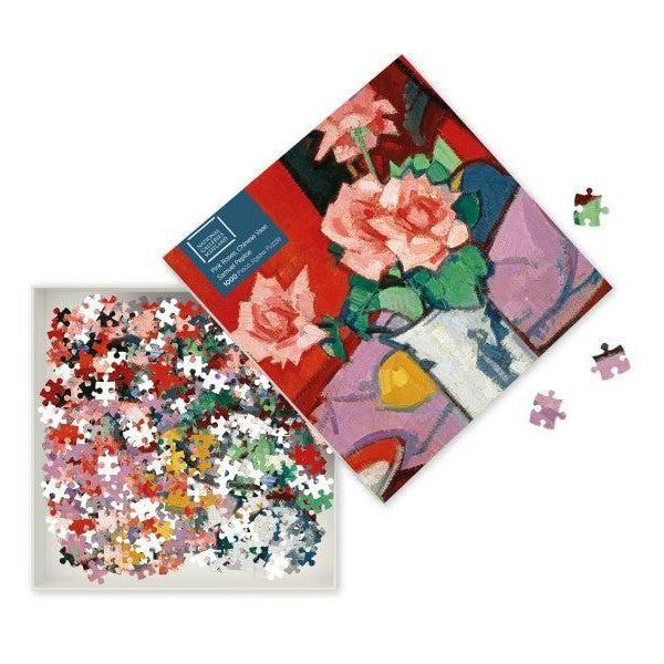 Pink Roses, Chinese Vase by Samuel Peploe 1000 Piece Jigsaw Puzzle Flame Tree - for just $19.99! 