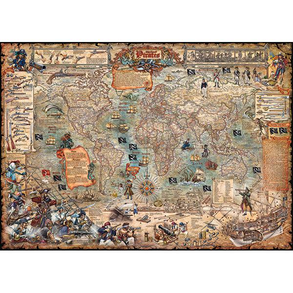 Pirate World Map Art 2000 Piece Jigsaw Puzzle Heye - for just $49.99! 