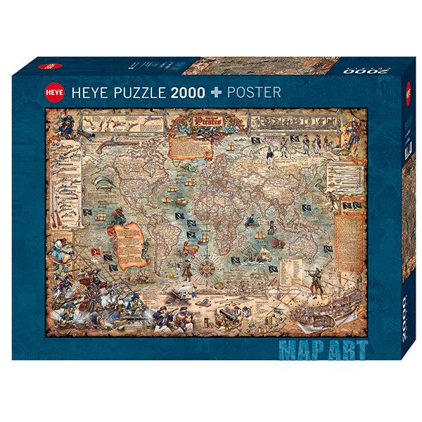 Pirate World Map Art 2000 Piece Jigsaw Puzzle Heye - for just $49.99! 
