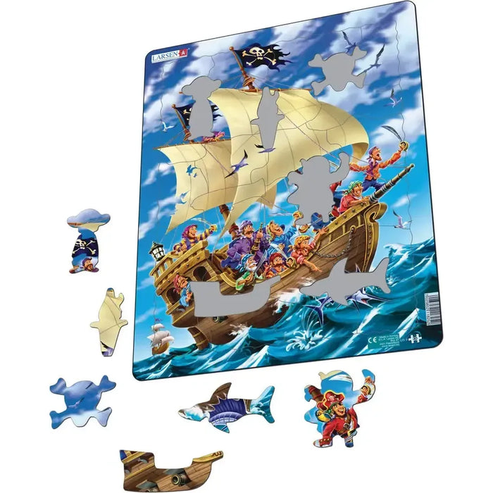 Pirates Celebrating 30 Piece Tray Jigsaw Puzzle Larsen - for just $11.99! 