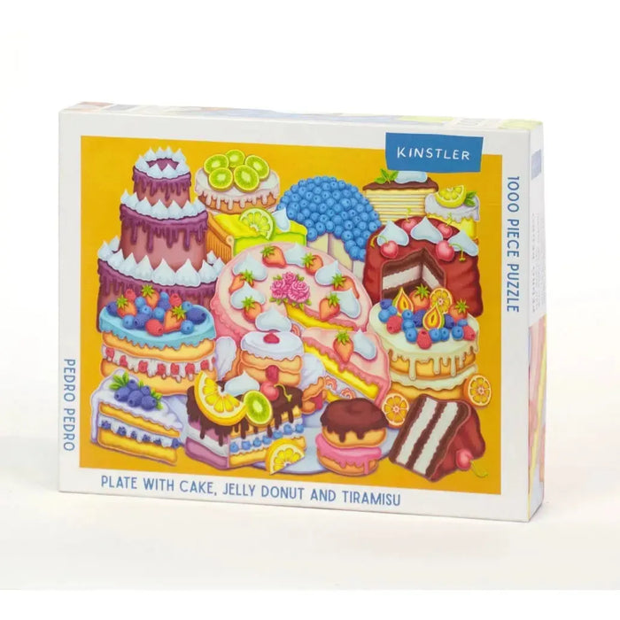 Plate with Cake, Jelly Donut & Tiramisu 1000 Piece Jigsaw Puzzle Kinstler - for just $24.99! 