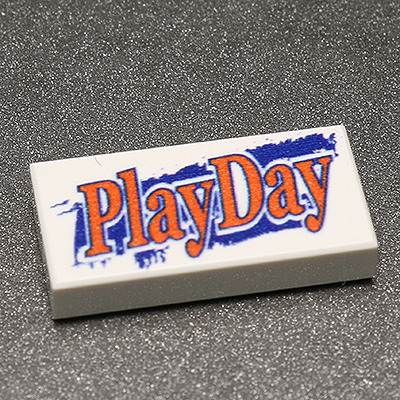 Play Day - Custom Printed 1x2 Tile - Premium Custom LEGO Parts - Just $1.50! Shop now at Retro Gaming of Denver