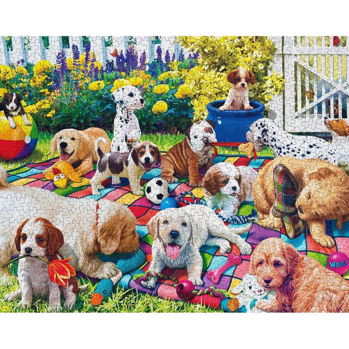 Playful Pups on Parade 1000 Piece Jigsaw Puzzle Springbok - for just $19.99! 
