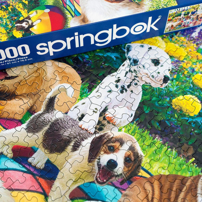 Playful Pups on Parade 1000 Piece Jigsaw Puzzle Springbok - for just $19.99! 