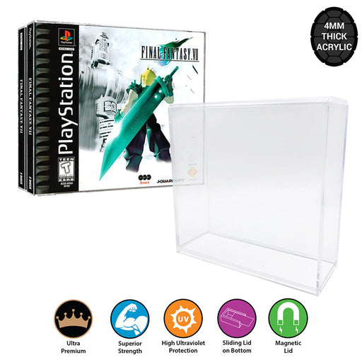 Acrylic Hard Case for DOUBLE DISC CD, PS1 Video Game Box (4mm thick, UV & Slide Bottom) - for just $24.99! 