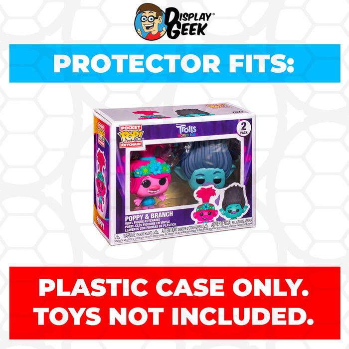 Pop Protector for Trolls Poppy & Branch Funko 2 Pack Pocket Pop Keychains - for just $10.99! 