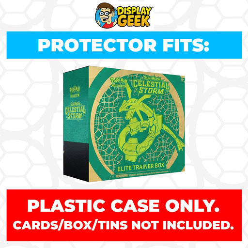 Plastic Protector for Pokemon TCG 2018 Sun & Moon Celestial Storm Rayquaza ETB Elite Trainer Box - for just $13.99! 
