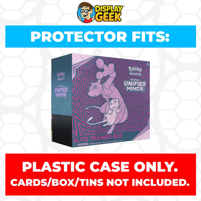 Plastic Protector for Pokemon TCG 2019 Sun & Moon Unified Minds Mewtwo, Mew ETB Elite Trainer Box - for just $13.99! 