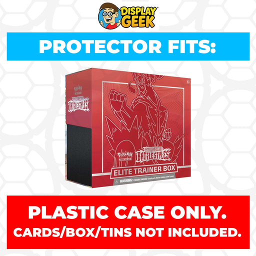 Plastic Protector for Pokemon TCG 2021 Sword & Shield Battle Styles Urshifu Red ETB Elite Trainer Box - for just $13.99! 