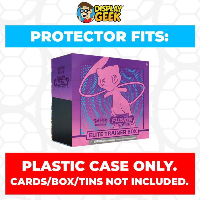 Plastic Protector for Pokemon TCG 2021 Sword & Shield Fusion Strike Mew ETB Elite Trainer Box - for just $13.99! 