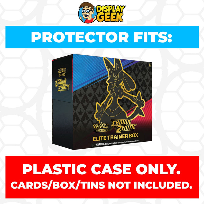 Plastic Protector for Pokemon TCG 2023 Crown Zenith Lucario ETB Elite Trainer Box - for just $13.99! 
