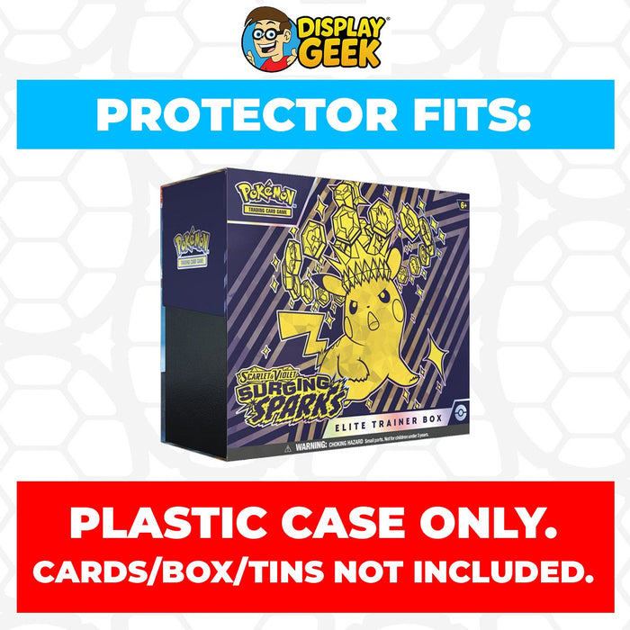 Plastic Protector for Pokemon TCG 2024 Scarlet & Violet Surging Sparks Pikachu ETB Elite Trainer Box - for just $13.99! 