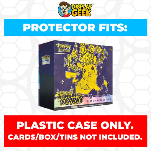 Plastic Protector for Pokemon TCG 2024 Scarlet & Violet Surging Sparks Pikachu Pokemon Center ETB Elite Trainer Box - for just $13.99! 
