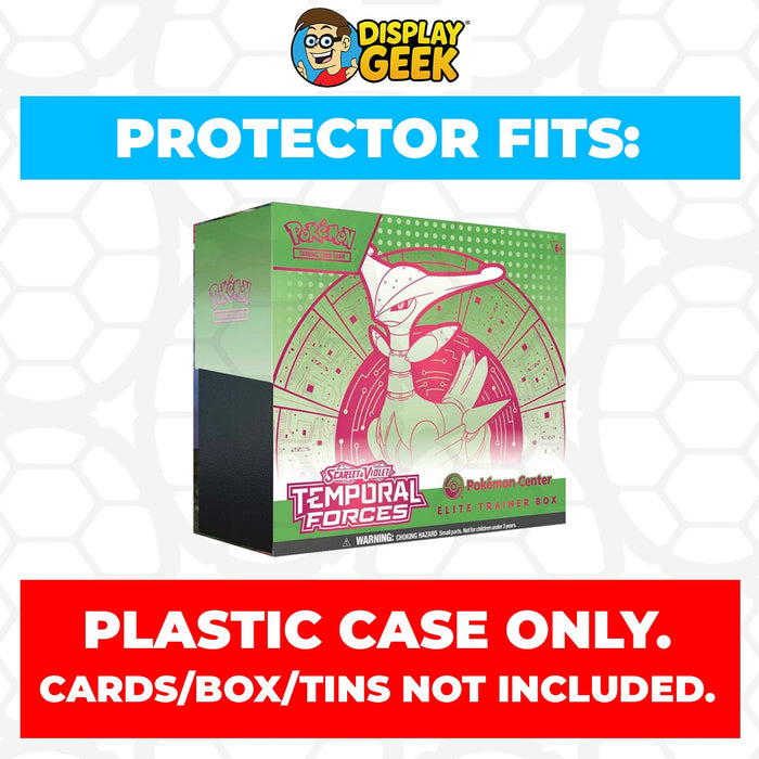 Plastic Protector for Pokemon TCG 2024 Scarlet & Violet Temporal Forces Iron Leaves Pokemon Center ETB Elite Trainer Box - for just $13.99! 