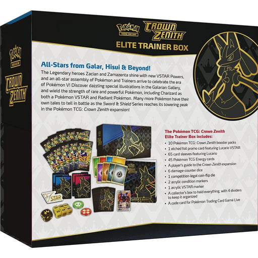 Pokémon TCG: SWSH - Crown Zenith Elite Trainer Box - Premium  - Just $49.99! Shop now at Retro Gaming of Denver