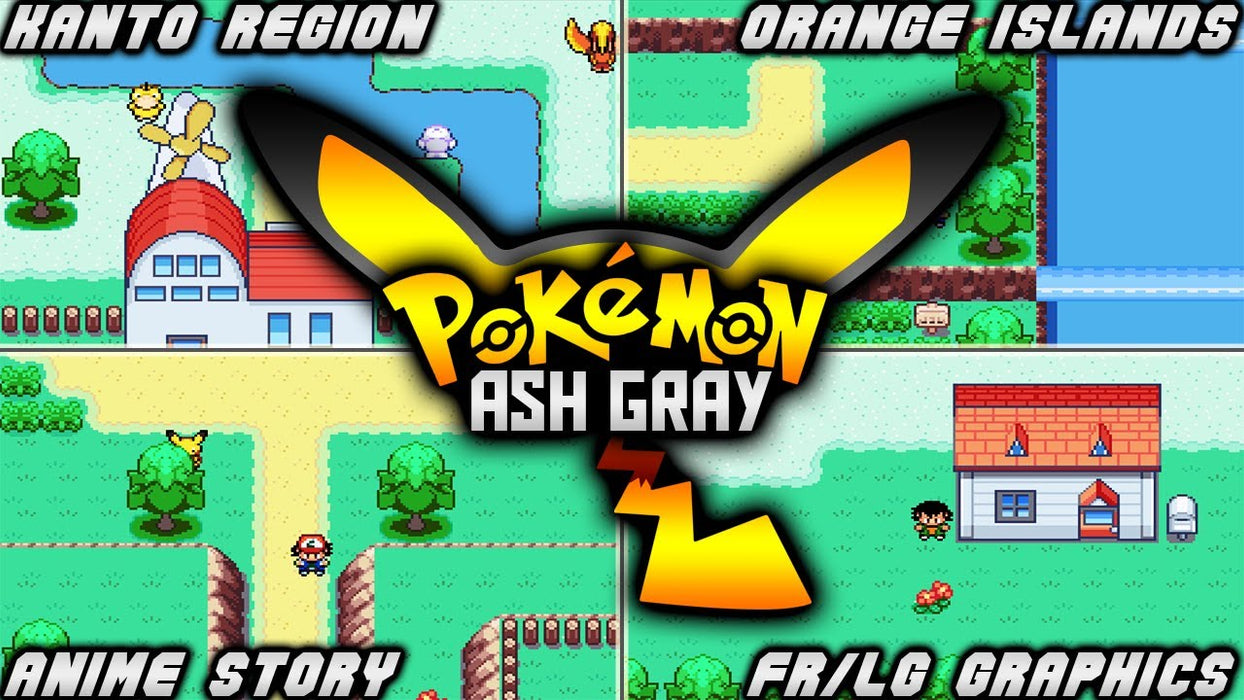 Pokemon AshGray GBA ROM Hack Video Game Custom Gameboy Advance - for just $18.49! 