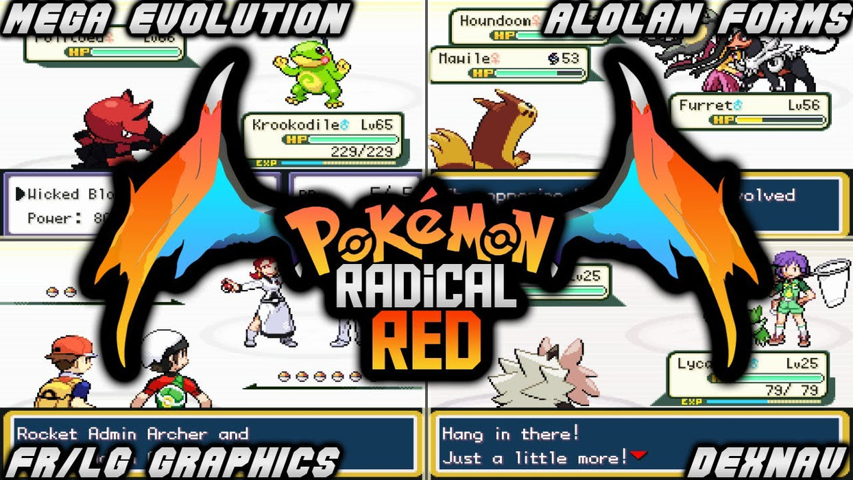 Pokemon Radical Red 4.1 GBA ROM Hack Video Game Boy Advance Custom - for just $18.49! 