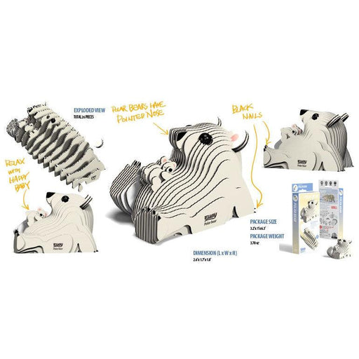 Polar Bear 3D Cardboard Model Kit Eugy - for just $11.99! 