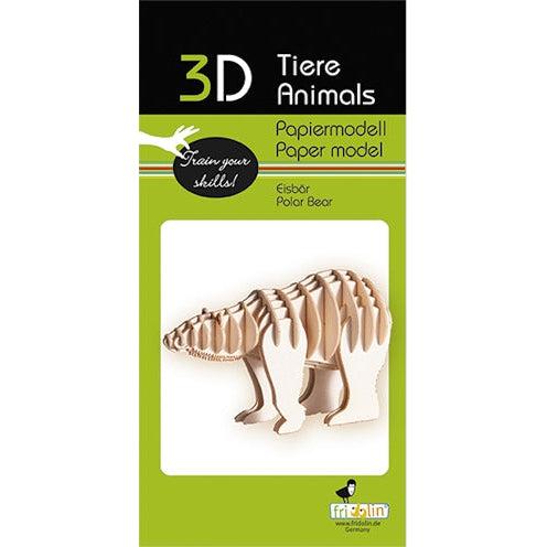 Polar Bear 3D Cardboard Model Kit Fridolin - for just $11.99! 