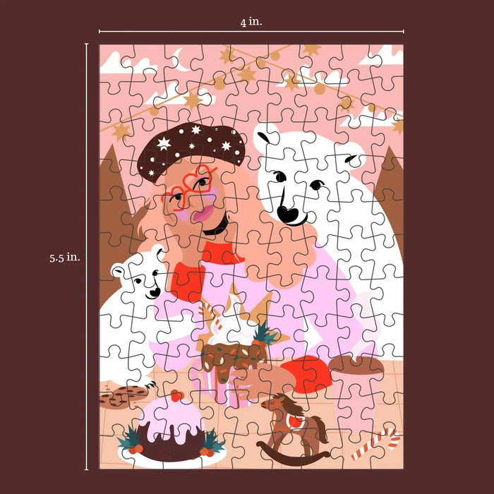 Polar Bear 99 Piece Mini Jigsaw Puzzle Puzzledly - for just $9.99! 