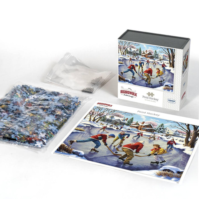 Pond Hockey 1000 Piece Jigsaw Puzzle Boardwalk - for just $23.99! 