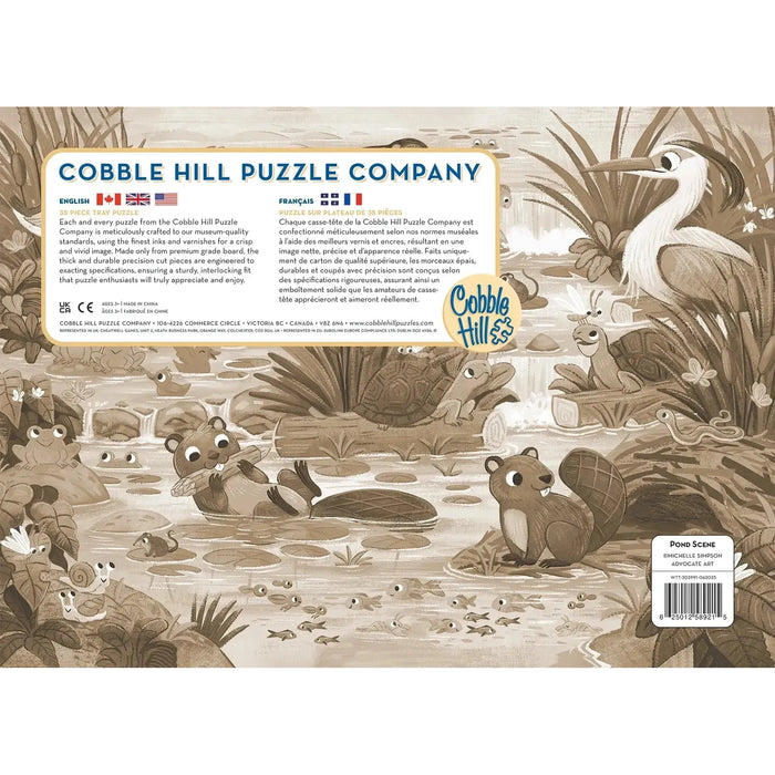 Pond Scene 35 Piece Tray Jigsaw Puzzle Cobble Hill - for just $9.99! 