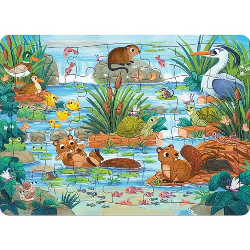 Pond Scene 35 Piece Tray Jigsaw Puzzle Cobble Hill - for just $9.99! 