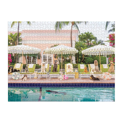 Pool Day Palm Beach 1000 Piece Jigsaw Puzzle Galison - for just $29.99! 