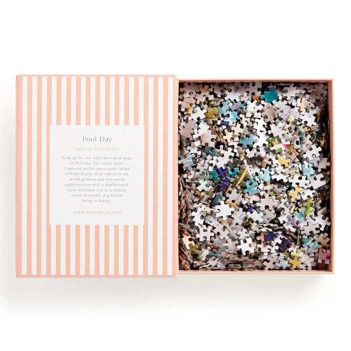Pool Day Palm Beach 1000 Piece Jigsaw Puzzle Galison - for just $29.99! 