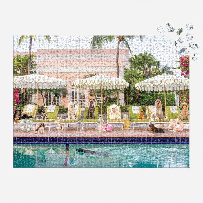 Pool Day Palm Beach 1000 Piece Jigsaw Puzzle Galison - for just $29.99! 
