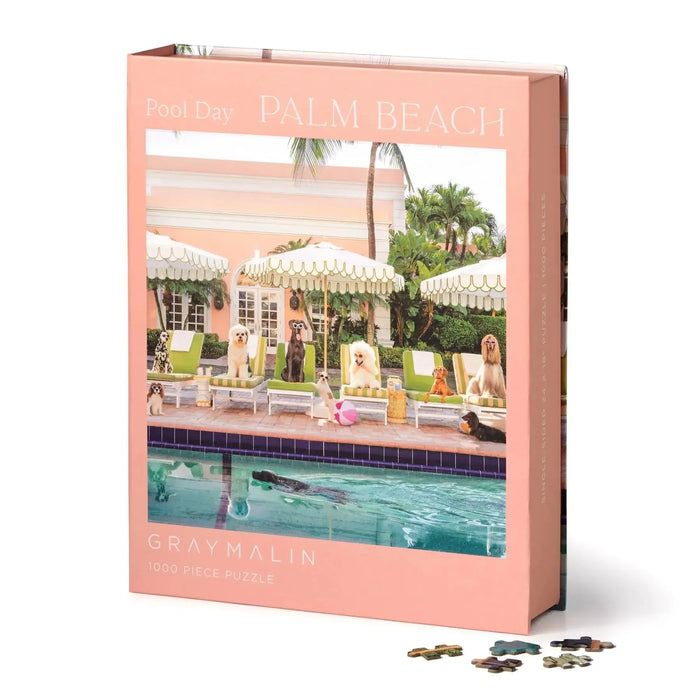 Pool Day Palm Beach 1000 Piece Jigsaw Puzzle Galison - for just $29.99! 
