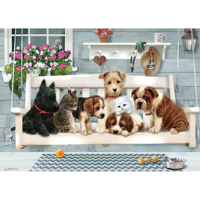 Porch Swing Buddies 35 Piece Tray Jigsaw Puzzle Cobble Hill - for just $9.99! 