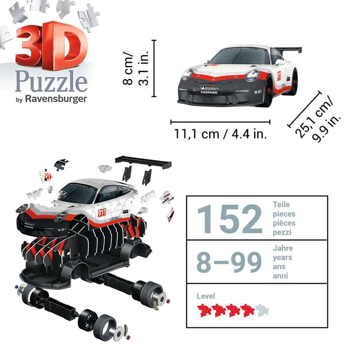 Porsche 911 GT3 Cup 152 Piece 3D Jigsaw Puzzle Ravensburger - for just $39.99! 