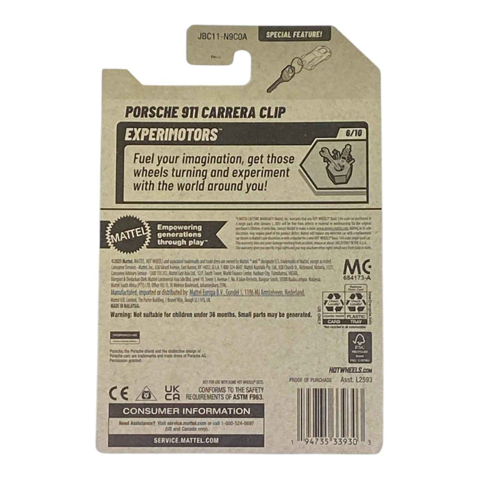 Hot Wheels Porsche 911 Carrera Clip - Experimotors Series 6/10 - for just $1.79! 