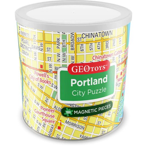 Portland City 100 Piece Magnetic Jigsaw Puzzle Geotoys - for just $11.99! 