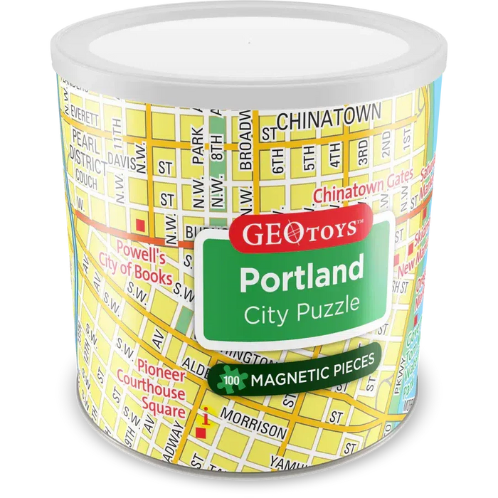 Portland City 100 Piece Magnetic Jigsaw Puzzle Geotoys - for just $11.99! 