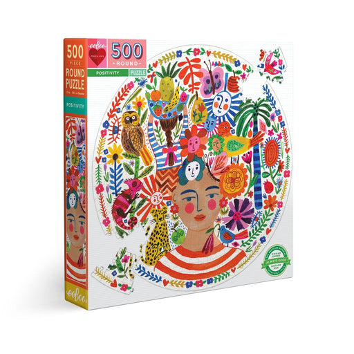 Positivity 500 Piece Round Jigsaw Puzzle eeBoo - for just $26.99! 