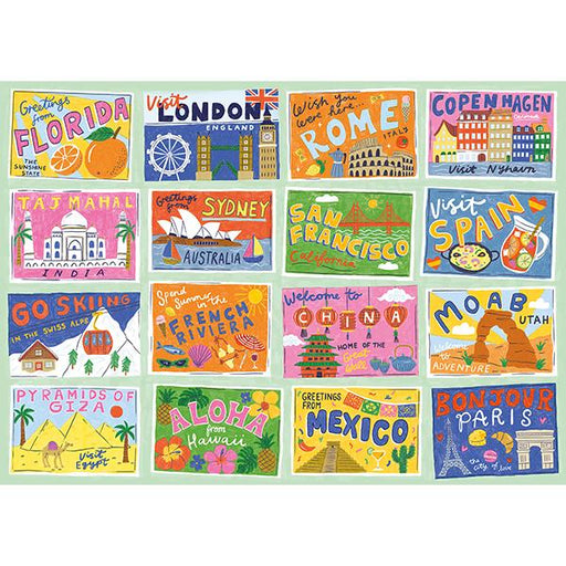 Postcards 1000 Piece Jigsaw Puzzle Happily - for just $29.99! 