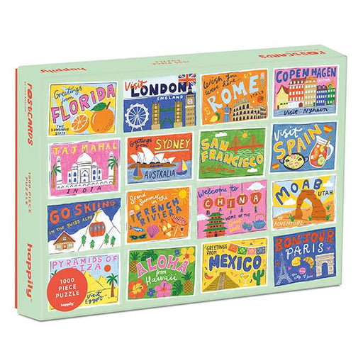 Postcards 1000 Piece Jigsaw Puzzle Happily - for just $29.99! 