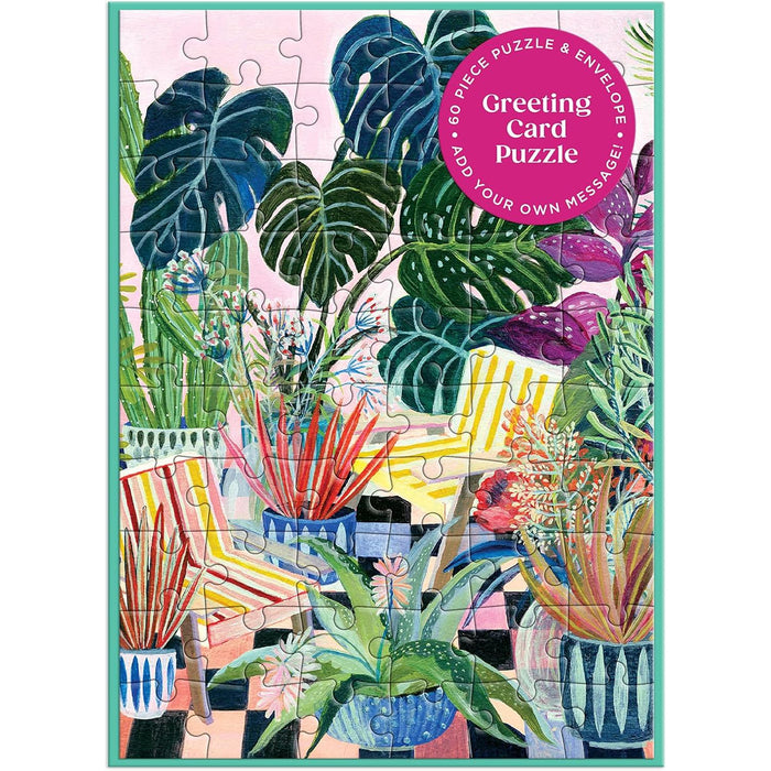 Potted Plants Greeting Card 60 Piece Jigsaw Puzzle Galison - for just $7.99! 