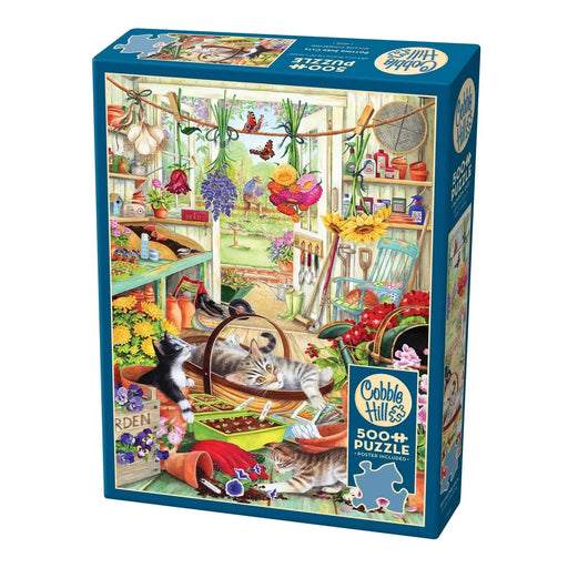 Potting Shed Cats 500 Piece Jigsaw Puzzle Cobble Hill - for just $17.99! 