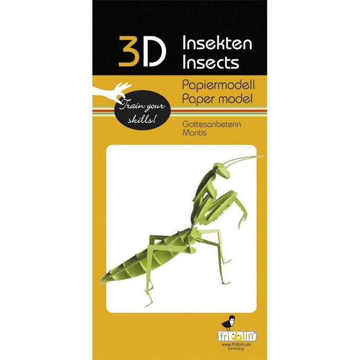 Praying Mantis 3D Cardboard Model Kit Fridolin - for just $7.99! 