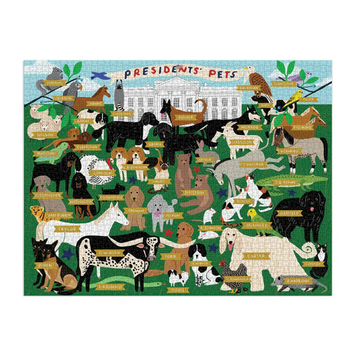 Presidents' Pets 2000 Piece Jigsaw Puzzle Galison - for just $29.99! 