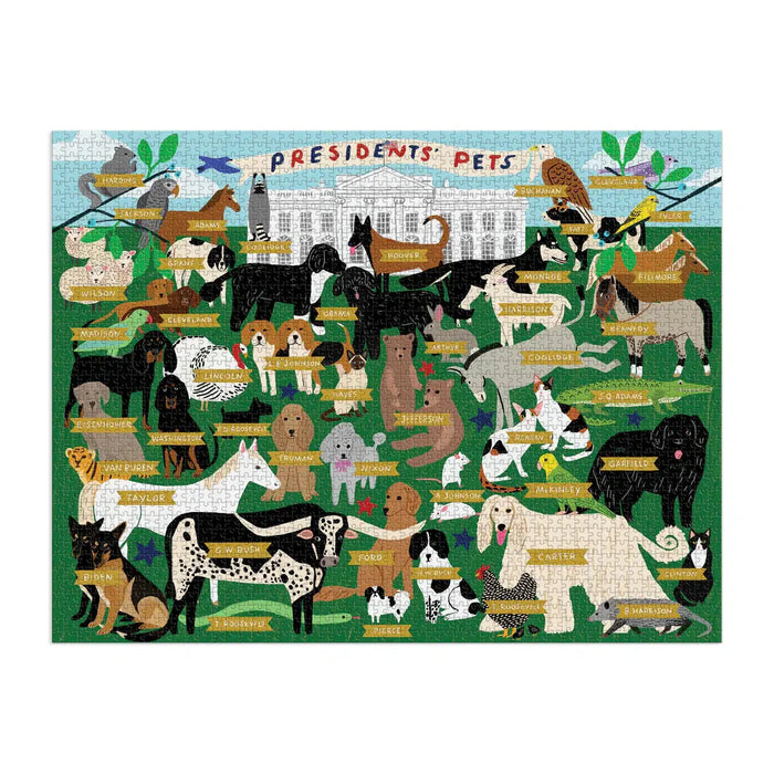 Presidents' Pets 2000 Piece Jigsaw Puzzle Galison - for just $29.99! 