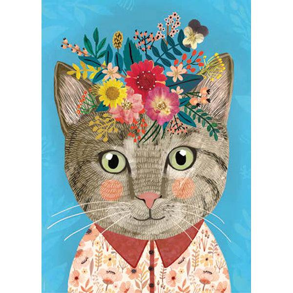 Pretty Feline Floral Friends 1000 Piece Jigsaw Puzzle Heye - for just $29.99! 