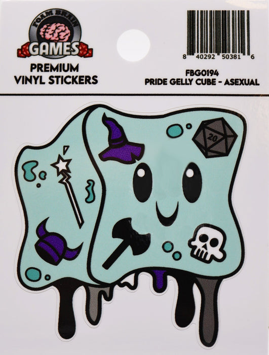 Pride Gelly Cube Sticker: Asexual - for just $3! 