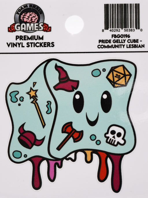 Pride Gelly Cube Sticker: Lesbian - for just $3! 