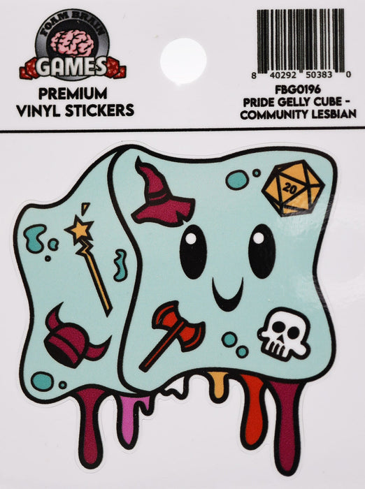 Pride Gelly Cube Sticker: Lesbian - for just $3! 