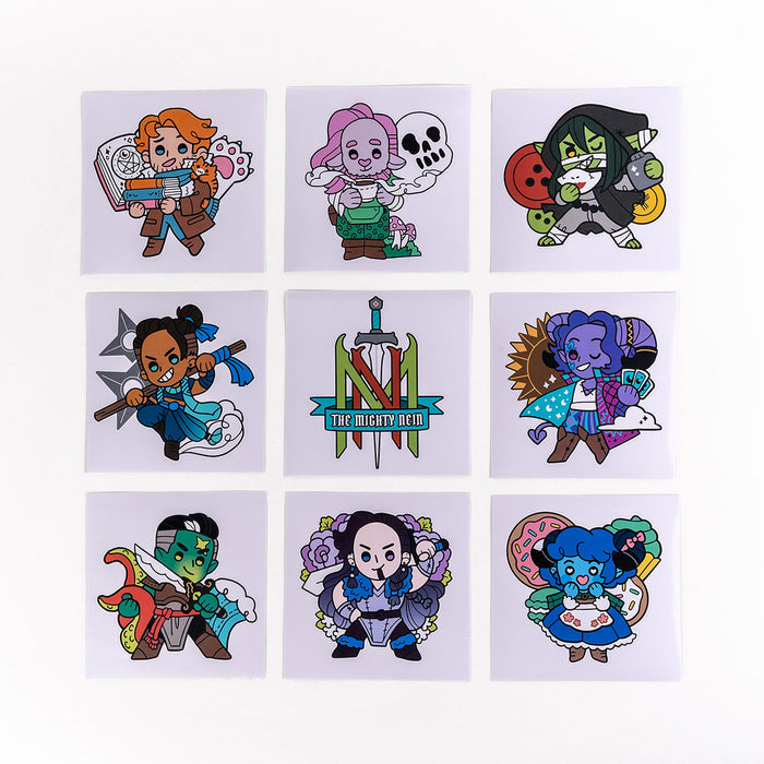 Critical Role: Mighty Nein - Chibi Vinyl Decals - for just $9.99! 