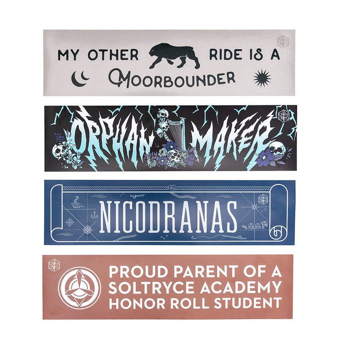 Critical Role: Mighty Nein - Bumper Sticker 4-Pack Set - for just $8.99! 